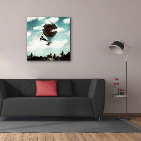 Image of 'The Travelling Ballerina' by Paula Belle Flores, Giclee Canvas Wall Art,37 x 37