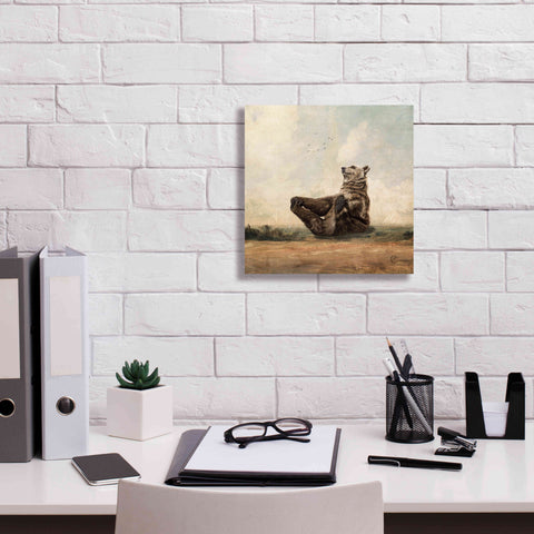 Image of 'Yo The Yoga Bear' by Paula Belle Flores, Giclee Canvas Wall Art,12 x 12
