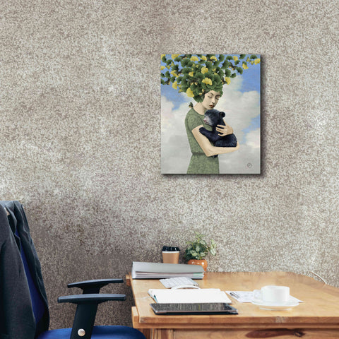 Image of 'You Are Safe - Bear' by Paula Belle Flores, Giclee Canvas Wall Art,20 x 24