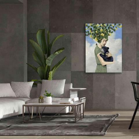 Image of 'You Are Safe - Bear' by Paula Belle Flores, Giclee Canvas Wall Art,40 x 54