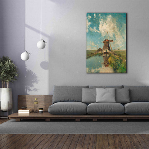 Image of 'A Windmill on a Polder Waterway c. 1889' by Gabriel, Giclee Canvas Wall Art,40 x 60