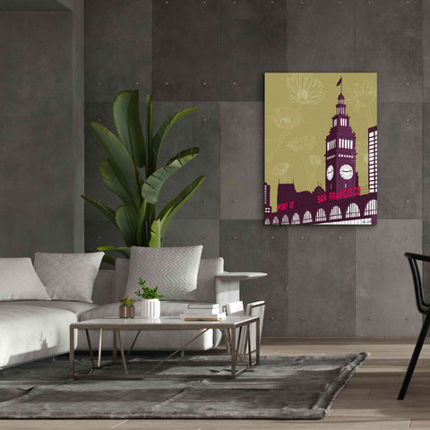 Image of 'Ferry Building - San Francisco' by Shane Donahue, Giclee Canvas Wall Art,40 x 54