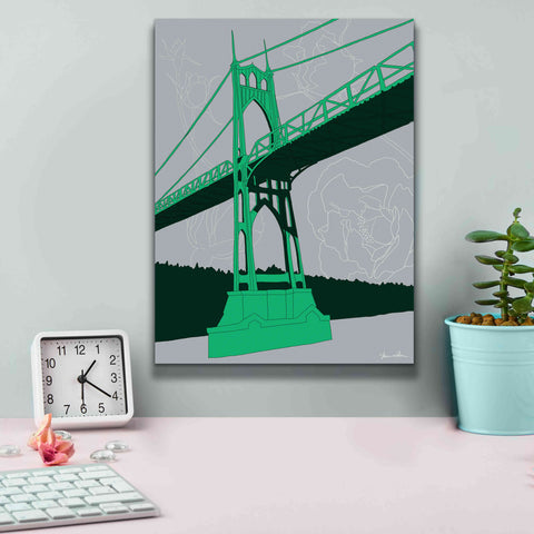 Image of 'St. Johns Bridge - Portland' by Shane Donahue, Giclee Canvas Wall Art,12 x 16