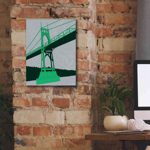 Image of 'St. Johns Bridge - Portland' by Shane Donahue, Giclee Canvas Wall Art,12 x 16