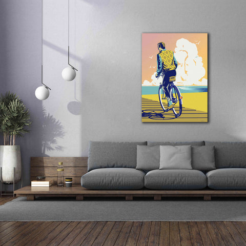 Image of 'Beach Bike' by David Chestnutt, Giclee Canvas Wall Art,40 x 54