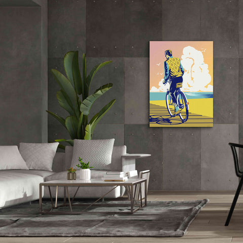 Image of 'Beach Bike' by David Chestnutt, Giclee Canvas Wall Art,40 x 54