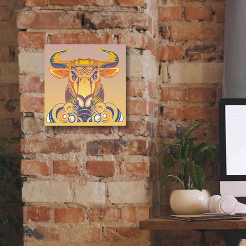 Image of 'Bull' by David Chestnutt, Giclee Canvas Wall Art,12 x 12