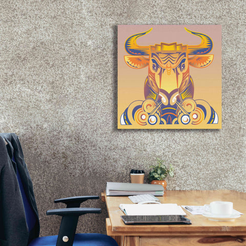 Image of 'Bull' by David Chestnutt, Giclee Canvas Wall Art,26 x 26