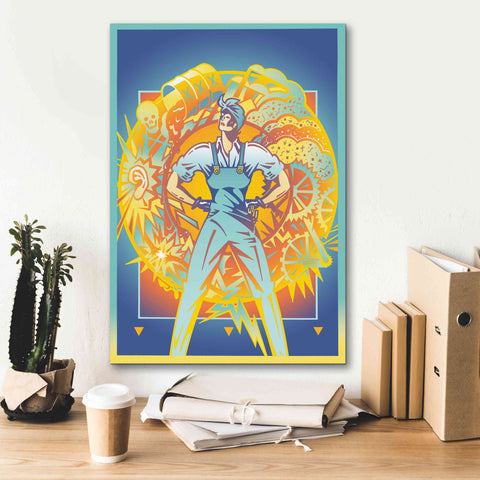 Image of 'Environmental Rosie' by David Chestnutt, Giclee Canvas Wall Art,18 x 26