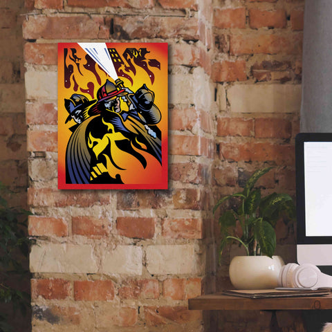 Image of 'Firemen' by David Chestnutt, Giclee Canvas Wall Art,12 x 16