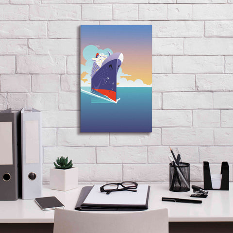 Image of 'Liner Blue Skies' by David Chestnutt, Giclee Canvas Wall Art,12 x 18