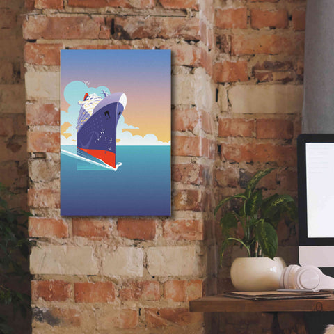 Image of 'Liner Blue Skies' by David Chestnutt, Giclee Canvas Wall Art,12 x 18
