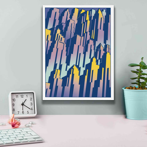 Image of 'New Cityscape Grad' by David Chestnutt, Giclee Canvas Wall Art,12 x 16