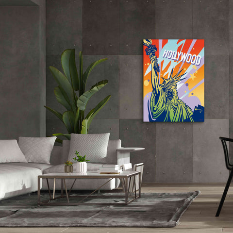 Image of 'New York LA' by David Chestnutt, Giclee Canvas Wall Art,40 x 54