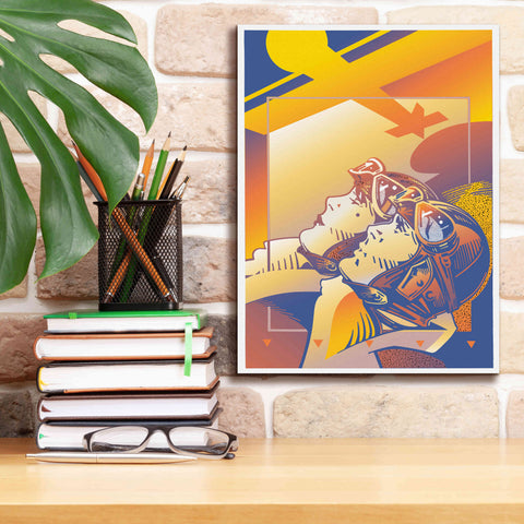 Image of 'Pilots Orange' by David Chestnutt, Giclee Canvas Wall Art,12 x 16