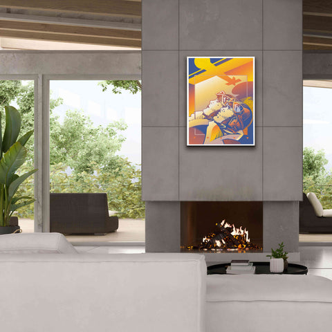 Image of 'Pilots Orange' by David Chestnutt, Giclee Canvas Wall Art,26 x 34