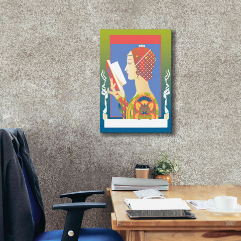 Image of 'Renaissance Read' by David Chestnutt, Giclee Canvas Wall Art,18 x 26
