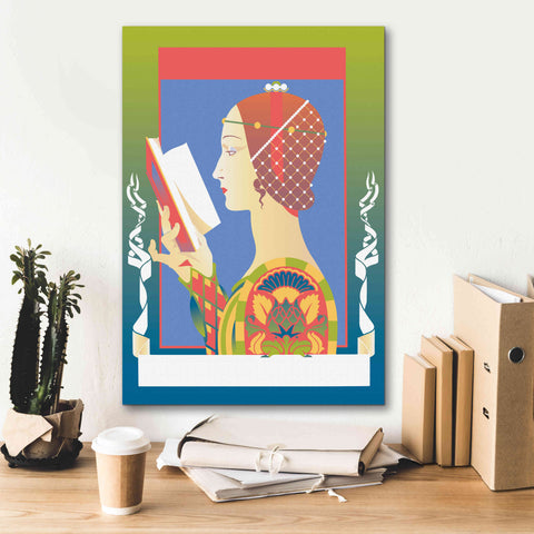 Image of 'Renaissance Read' by David Chestnutt, Giclee Canvas Wall Art,18 x 26