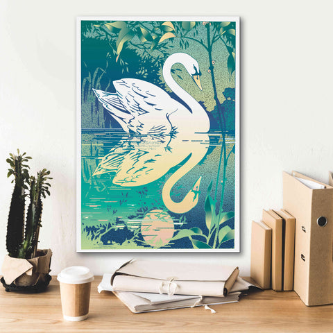 Image of 'Swan' by David Chestnutt, Giclee Canvas Wall Art,18 x 26