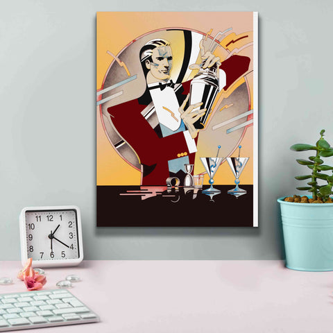 Image of 'Tending Bar' by David Chestnutt, Giclee Canvas Wall Art,12 x 16