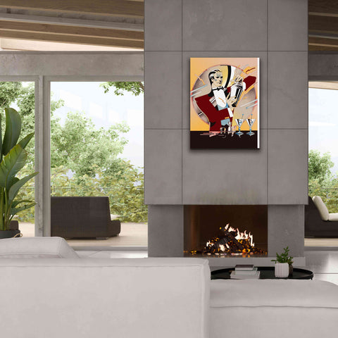 Image of 'Tending Bar' by David Chestnutt, Giclee Canvas Wall Art,26 x 34