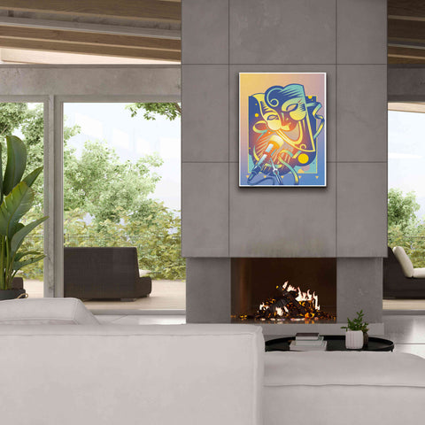 Image of 'The Happy Microphone' by David Chestnutt, Giclee Canvas Wall Art,26 x 34
