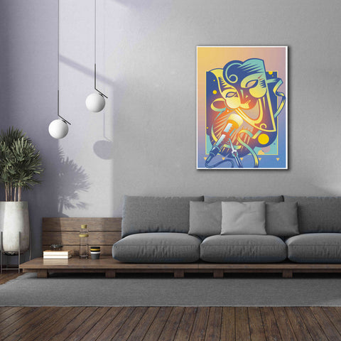 Image of 'The Happy Microphone' by David Chestnutt, Giclee Canvas Wall Art,40 x 54