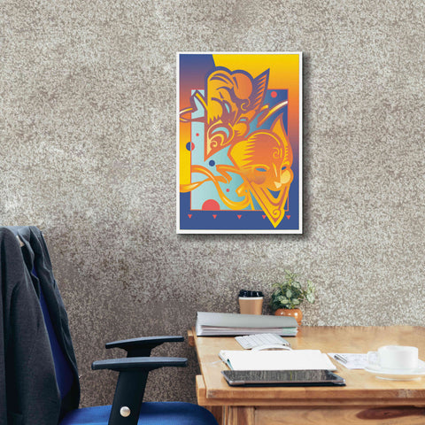 Image of 'Theatre Masks' by David Chestnutt, Giclee Canvas Wall Art,18 x 26