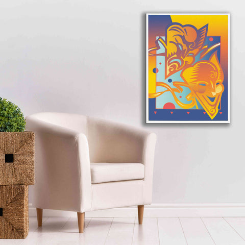 Image of 'Theatre Masks' by David Chestnutt, Giclee Canvas Wall Art,26 x 34