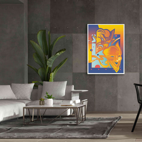 Image of 'Theatre Masks' by David Chestnutt, Giclee Canvas Wall Art,40 x 54