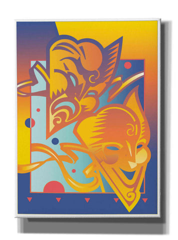 Image of 'Theatre Masks' by David Chestnutt, Giclee Canvas Wall Art