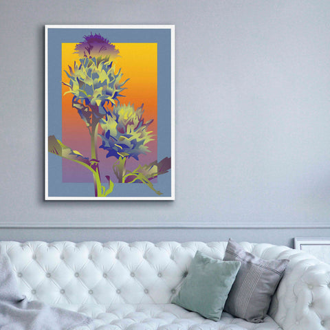 Image of 'Blue Thistle' by David Chestnutt, Giclee Canvas Wall Art,40 x 54