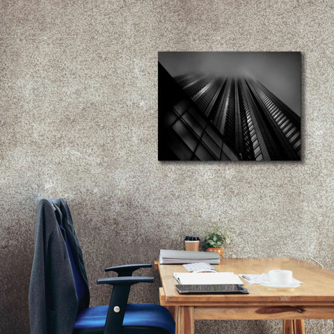 Image of 'Downtown Fogfest No 10' by Brian Carson, Giclee Canvas Wall Art,34 x 26