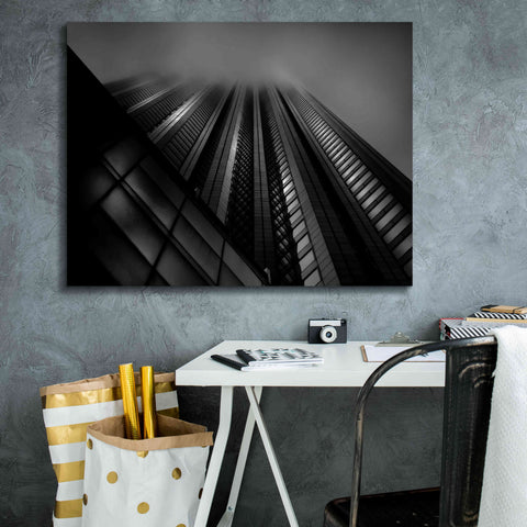 Image of 'Downtown Fogfest No 10' by Brian Carson, Giclee Canvas Wall Art,34 x 26