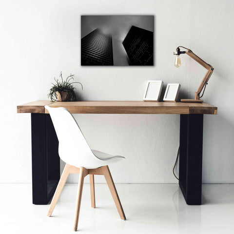 Image of 'Downtown Fogfest No 33' by Brian Carson, Giclee Canvas Wall Art,26 x 18