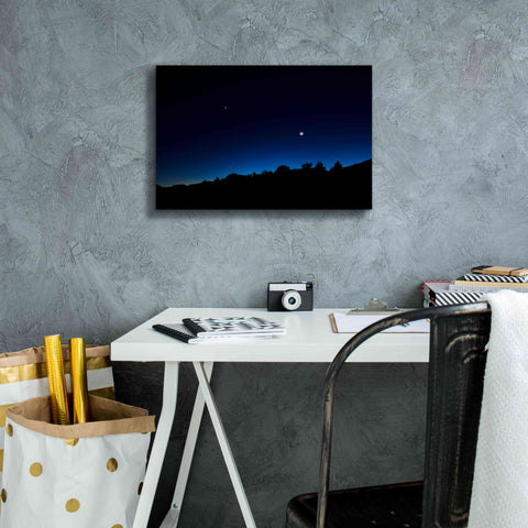Image of 'Crescent Moon Zion' by Thomas Haney, Giclee Canvas Wall Art,18 x 12