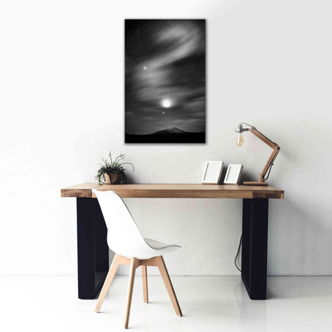Image of 'Diamond Lake Moon Streak B&W' by Thomas Haney, Giclee Canvas Wall Art,26 x 40