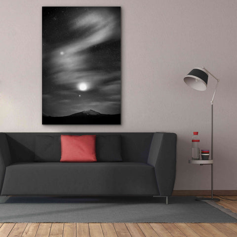 Image of 'Diamond Lake Moon Streak B&W' by Thomas Haney, Giclee Canvas Wall Art,40 x 60