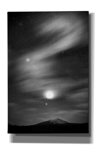 Image of 'Diamond Lake Moon Streak B&W' by Thomas Haney, Giclee Canvas Wall Art