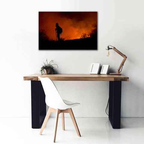 Image of 'Holding Line' by Thomas Haney, Giclee Canvas Wall Art,40 x 26