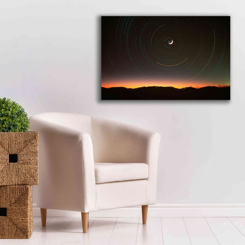 Image of 'Moon North Star' by Thomas Haney, Giclee Canvas Wall Art,40 x 26