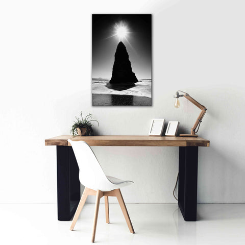 Image of 'Rock Pillar Sun' by Thomas Haney, Giclee Canvas Wall Art,26 x 40