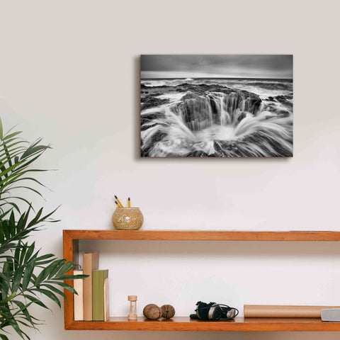 Image of 'Thors Well B&W' by Thomas Haney, Giclee Canvas Wall Art,18 x 12