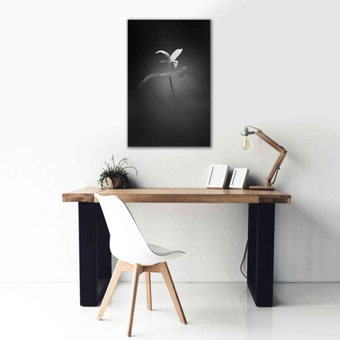 Image of 'Trillium Pastel 1 B&W' by Thomas Haney, Giclee Canvas Wall Art,26 x 40