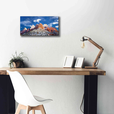 Image of 'Zion Mountain Clouds' by Thomas Haney, Giclee Canvas Wall Art,24 x 12