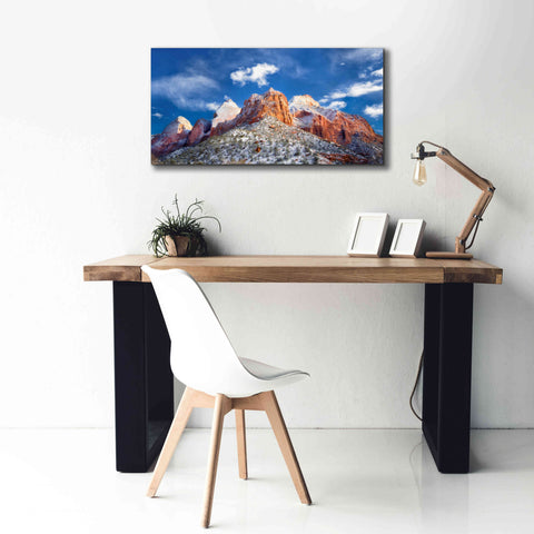 Image of 'Zion Mountain Clouds' by Thomas Haney, Giclee Canvas Wall Art,40 x 20