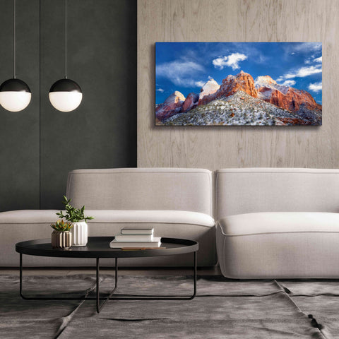 Image of 'Zion Mountain Clouds' by Thomas Haney, Giclee Canvas Wall Art,60 x 30