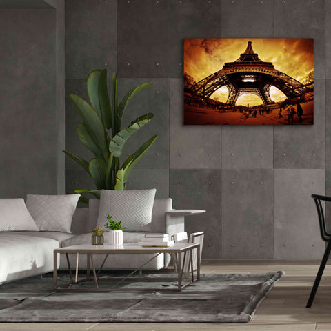 Image of 'Eiffel Apocalypse Color' by Sebastien Lory, Giclee Canvas Wall Art,60 x 40