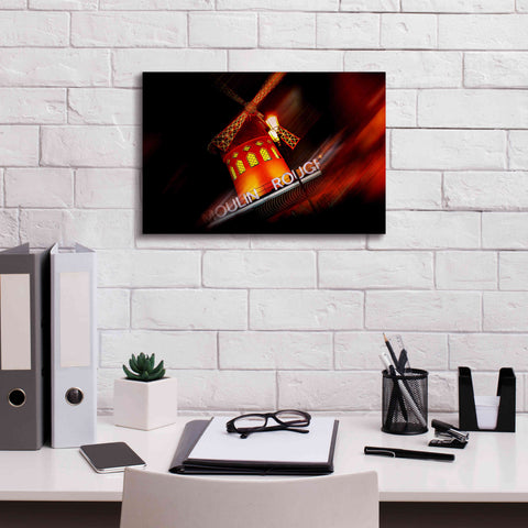 Image of 'Moulin Rouge' by Sebastien Lory, Giclee Canvas Wall Art,18 x 12