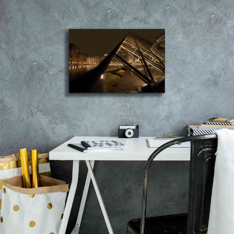 Image of 'Louvre 2' by Sebastien Lory, Giclee Canvas Wall Art,18 x 12